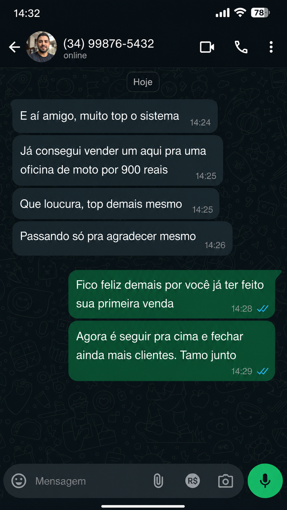 Print de WhatsApp - cliente 3