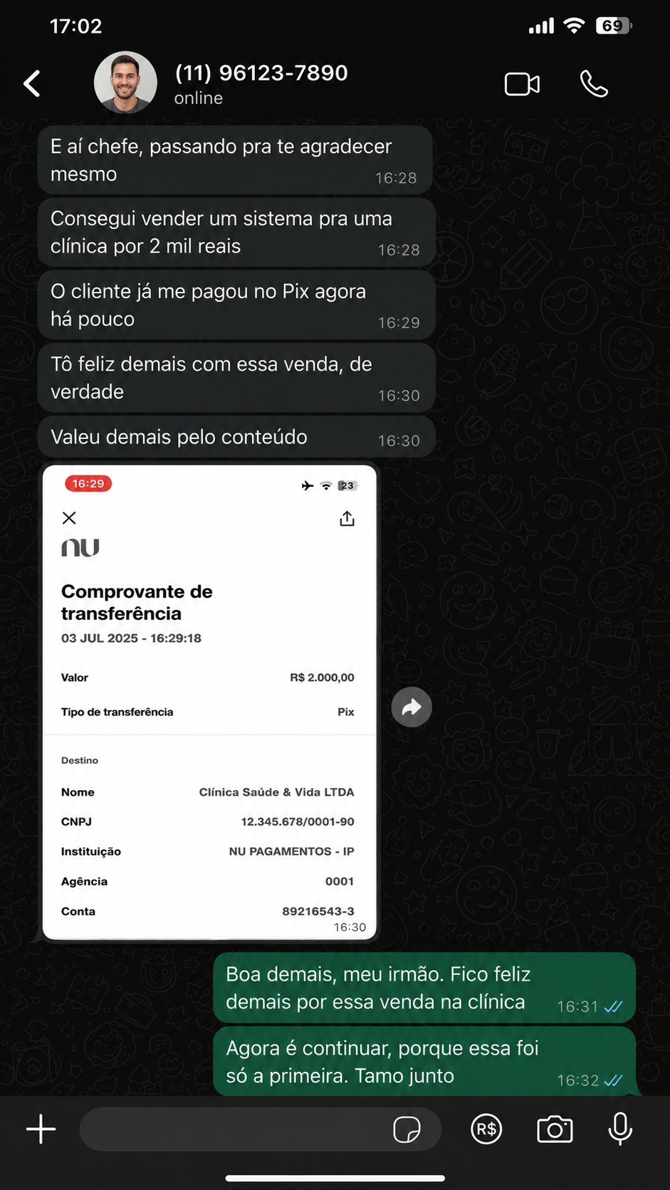 Print de WhatsApp - cliente 2